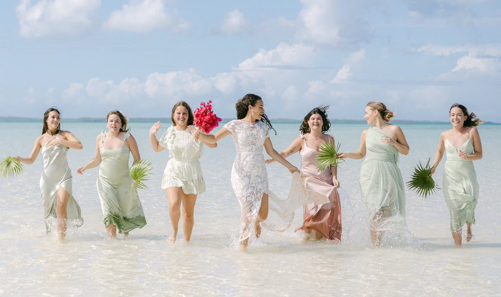 Beach wedding hot sale entourage attire