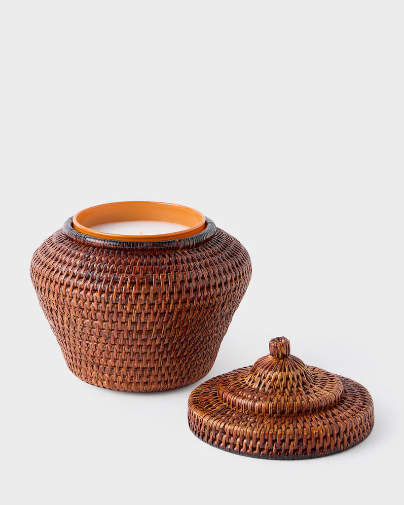 Vimini Woven Candle Holder in Terra