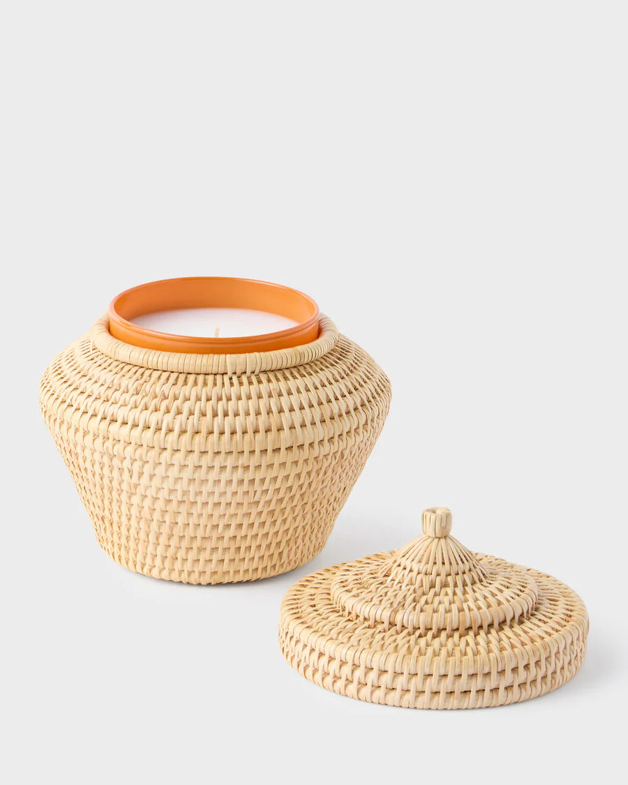 Vimini Woven Candle Holder in Sabbia