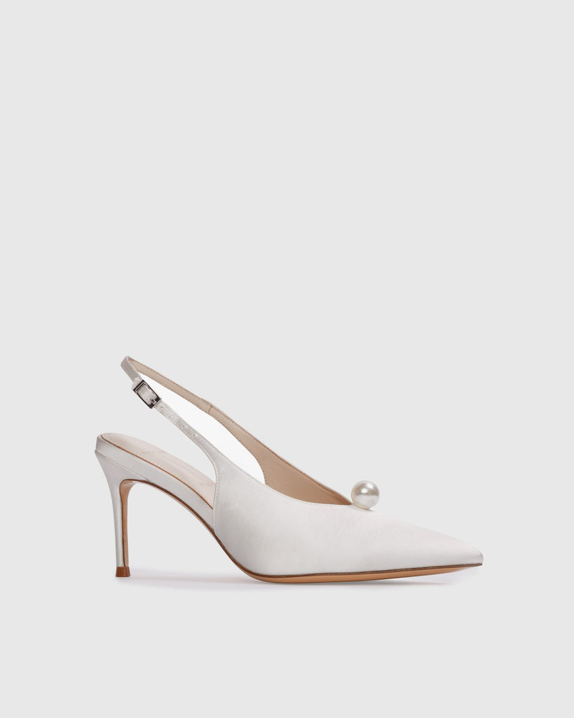 Reina 80 in White & Satin Pearl