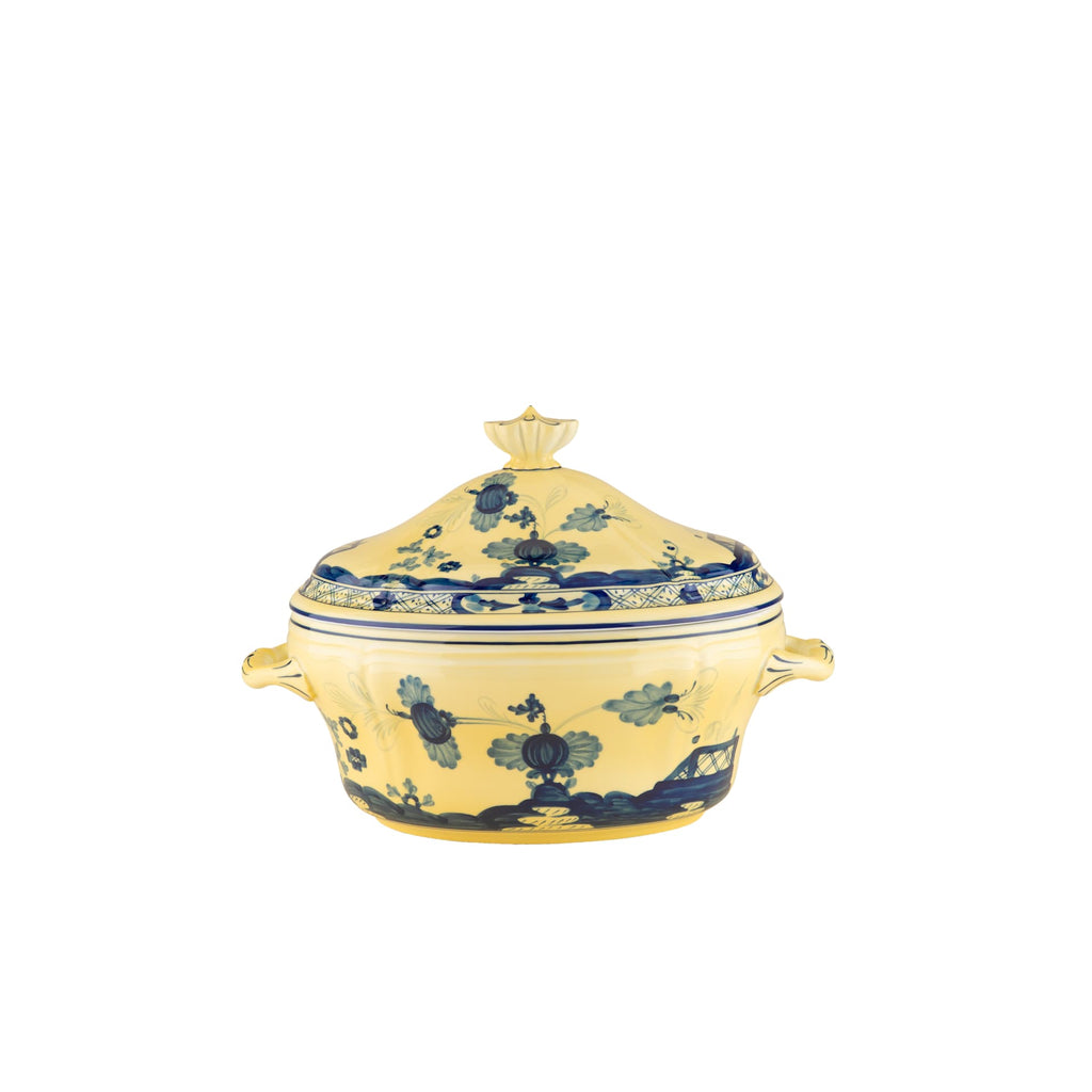 Oriente Italiano Oval Tureen With Cover in Citrino
