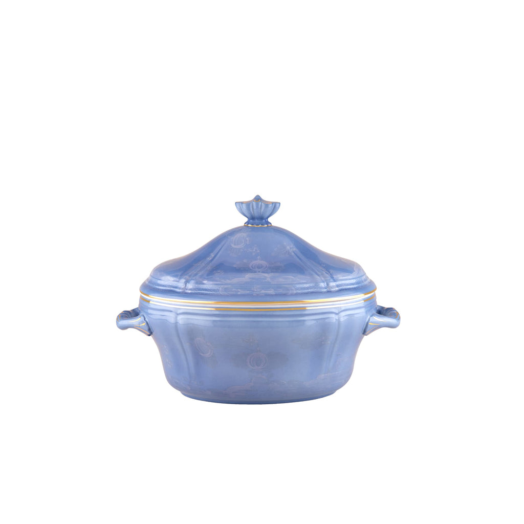 Oriente Italiano Oval Tureen With Cover in Pervinca
