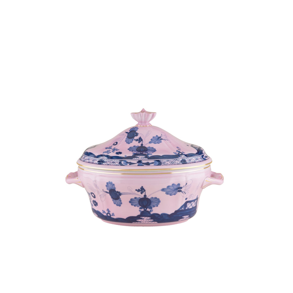 Oriente Italiano Oval Tureen With Cover in Azalea