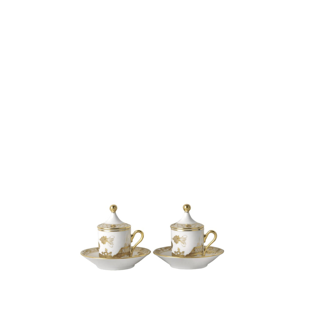 Oriente Italiano Coffee Set for Two in Aurum