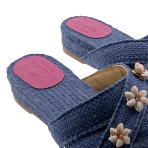Jeans Blue Shella Espadrilles in Dark Blue