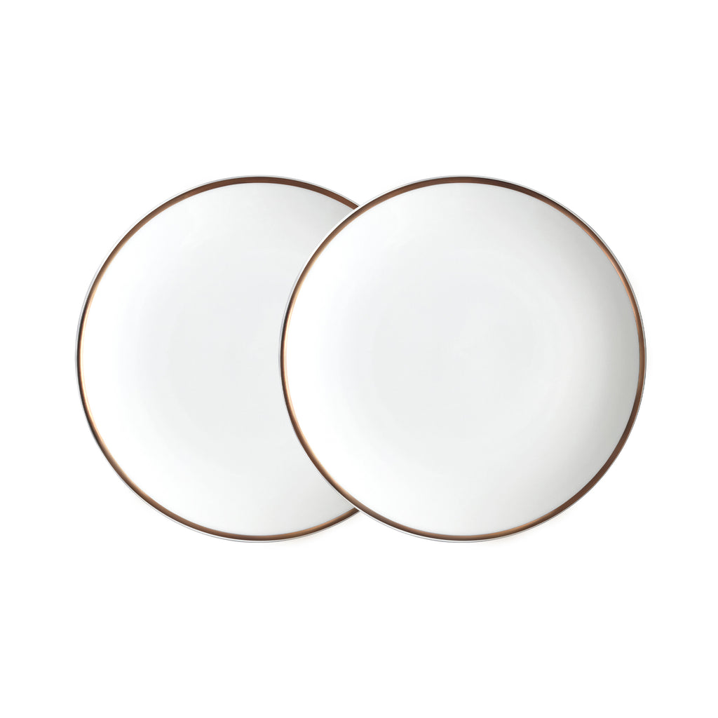 Alex Gold Set of 2, 6-1/2" Bread/Canape Plates