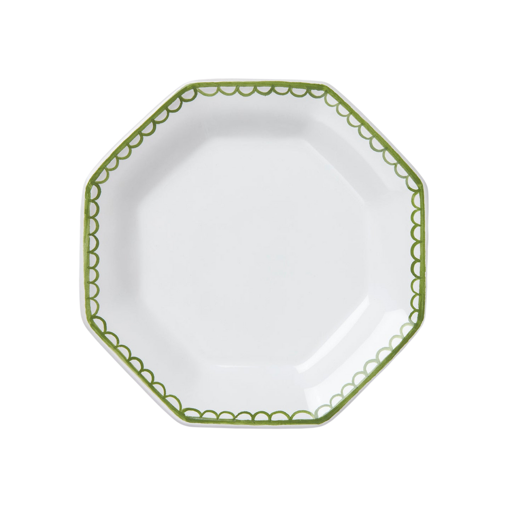 Bouclette Octagonal Petite Plate in Green