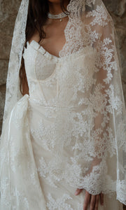 Paula French Lace Corset Gown
