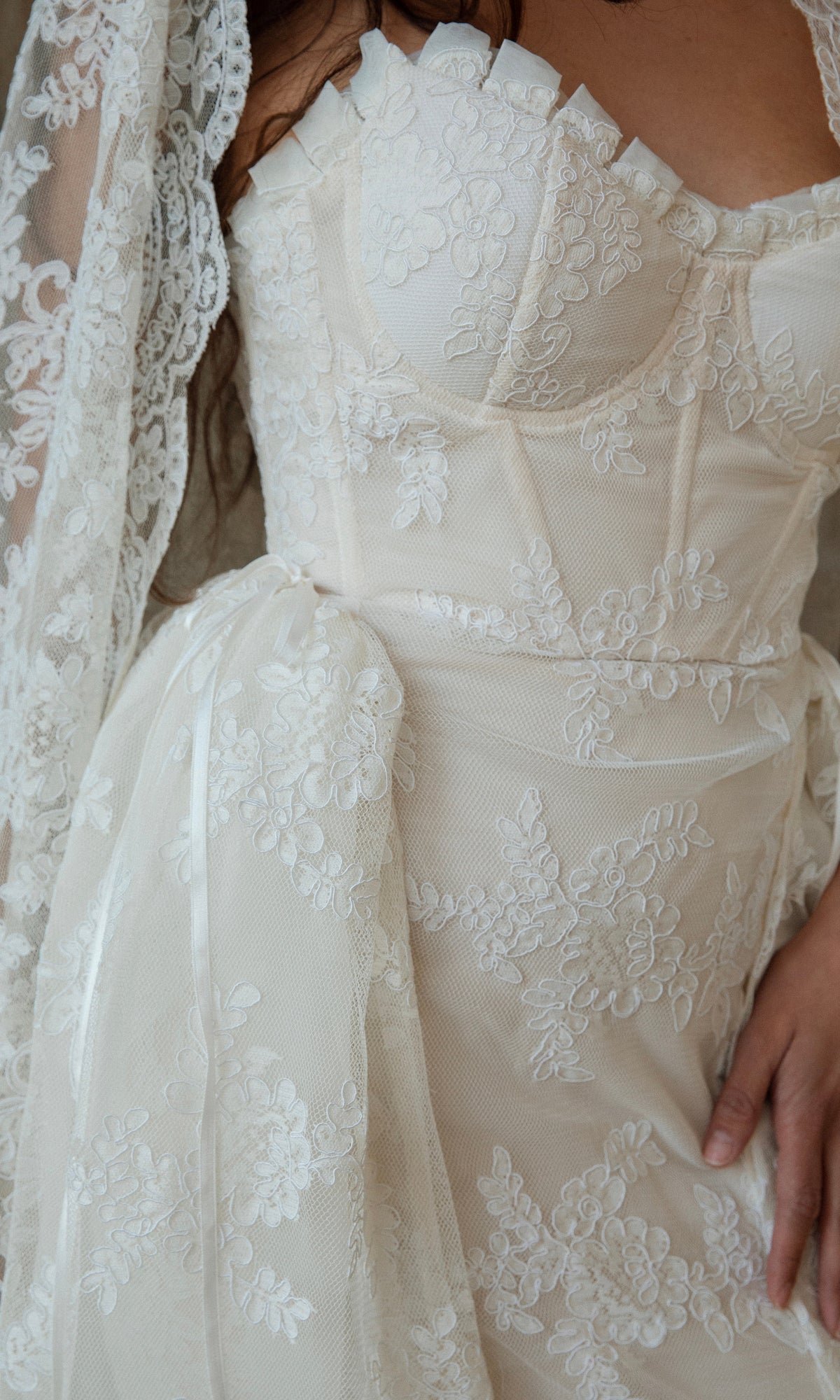 Paula French Lace Corset Gown