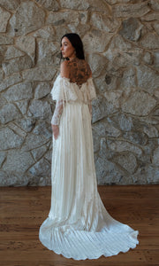 Luca Pleated Satin Silk Wedding Dress