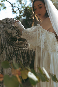 Luca Pleated Satin Silk Wedding Dress