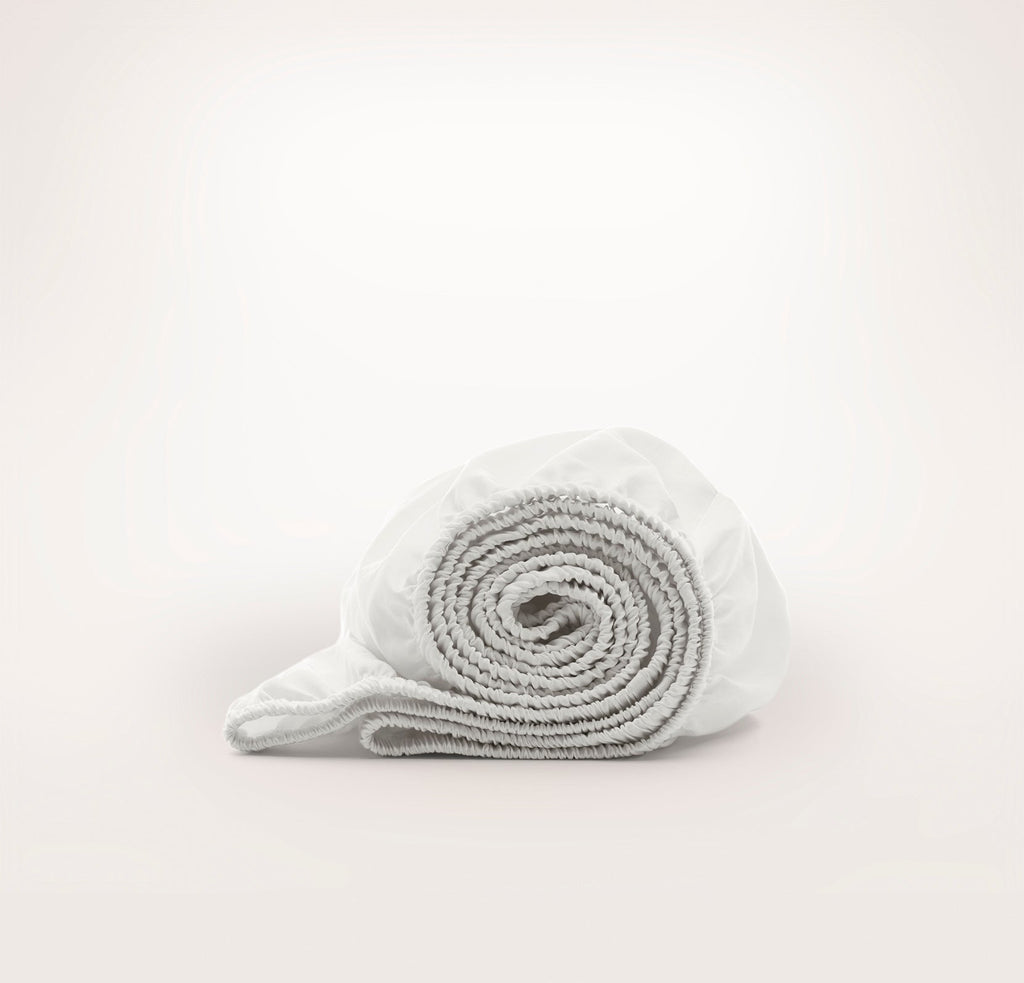 Signature Hemmed Fitted Crib Sheet in White