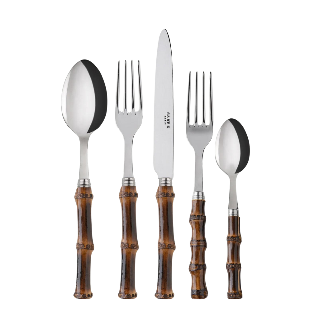 Panda Dark Bamboo Place Setting, Set of 5