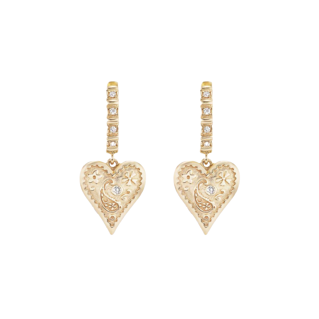 Mini Southwestern Heart Earrings