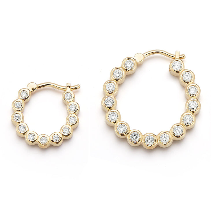 Bubble Double-Sided Hoops in Small