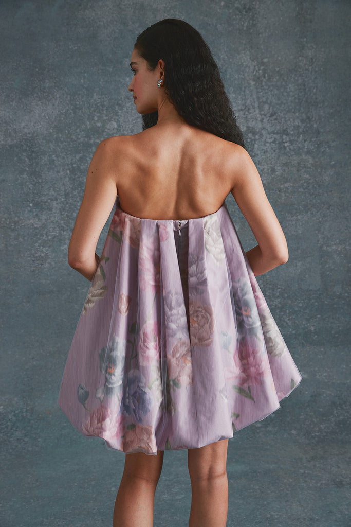 Cloud Dress in Lilac Floral Taffeta