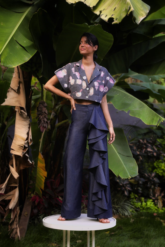 GUAYABA CROP TOP IN CONCHITAS IN BLACK PRINT - No Pise La Grama Web