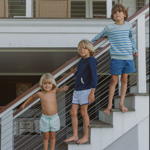 Unisex Blue Stripe Knit Sweater