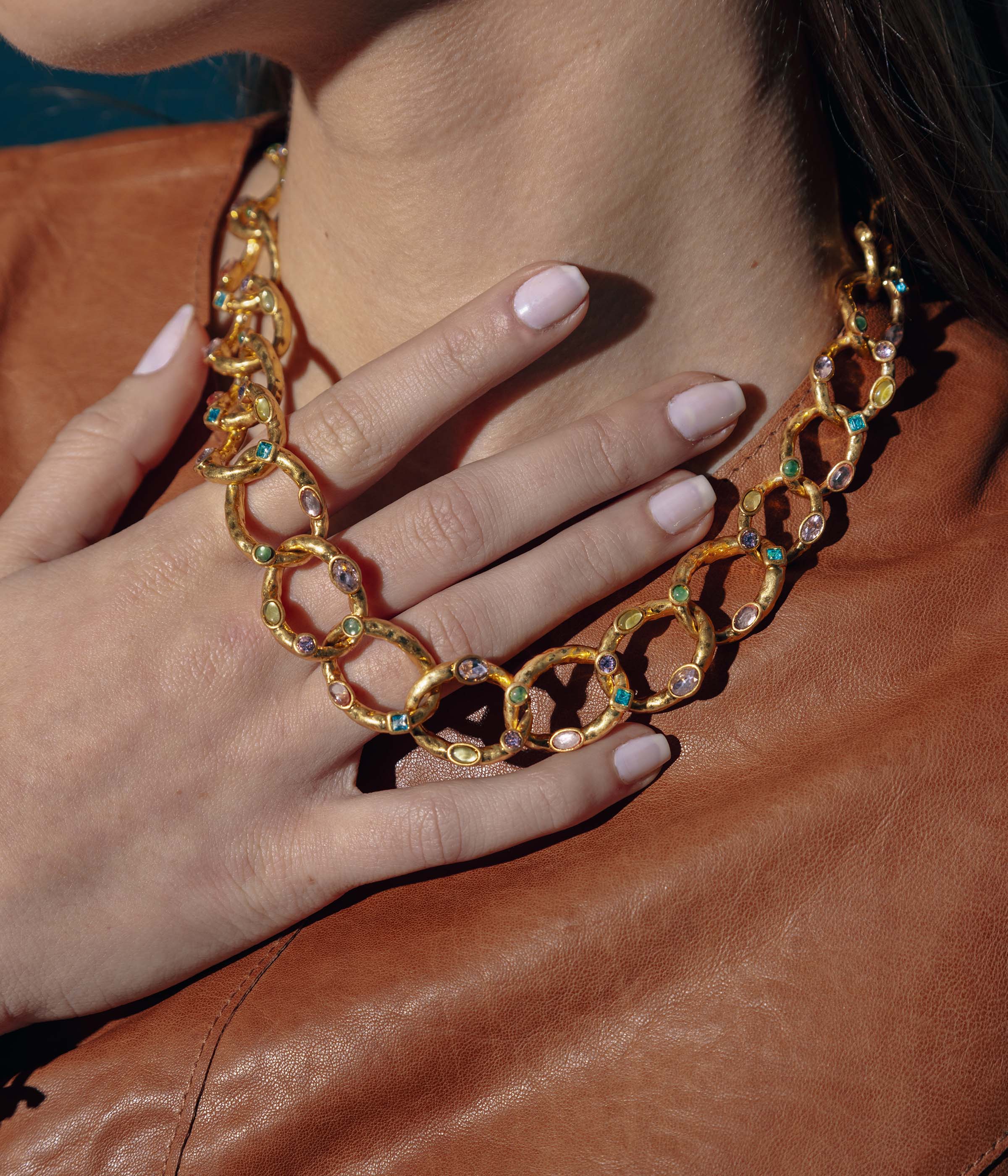 Almeria Link Necklace in Gold