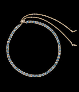 Liza Slider Necklace in Smoked Sapphire