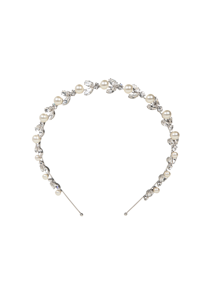 Kamila Headband in Crystal Pearl