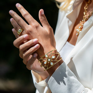 Monique Gem Cuff in Mother of Pearl