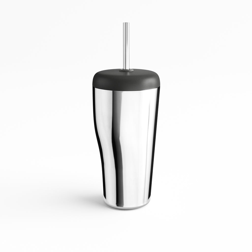 Sky Travel Cup with Straw Stainless Steel Mirror and Plastic