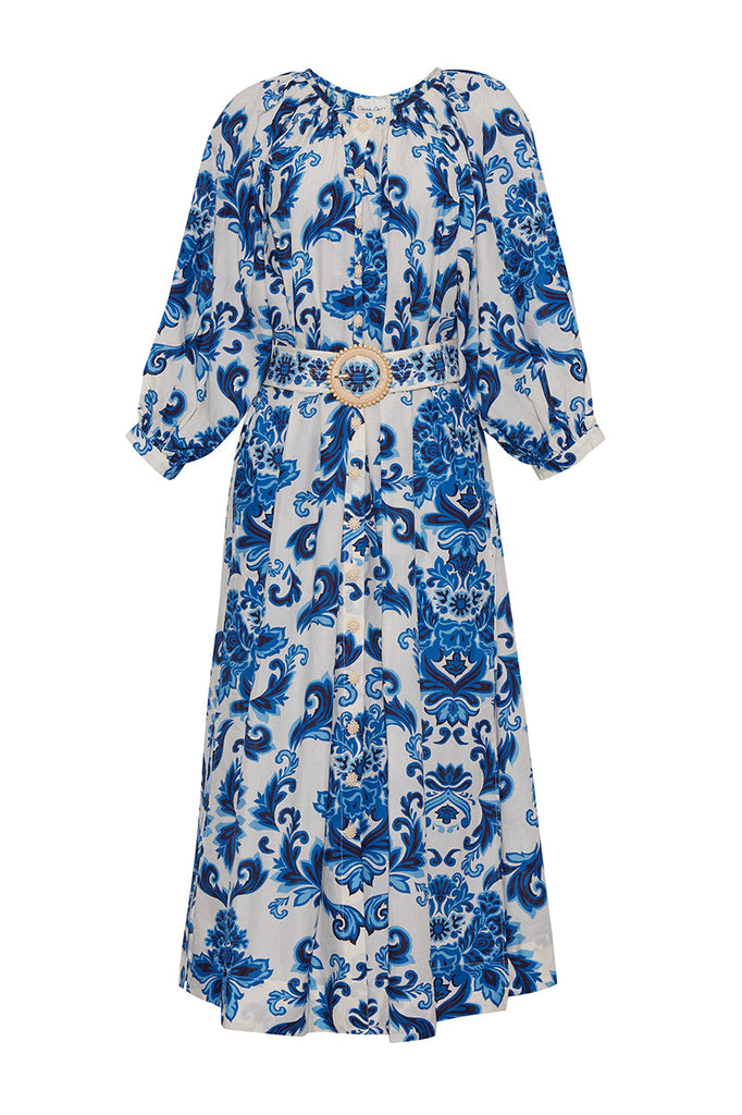 Simone Dress in Fiore Evening Blue