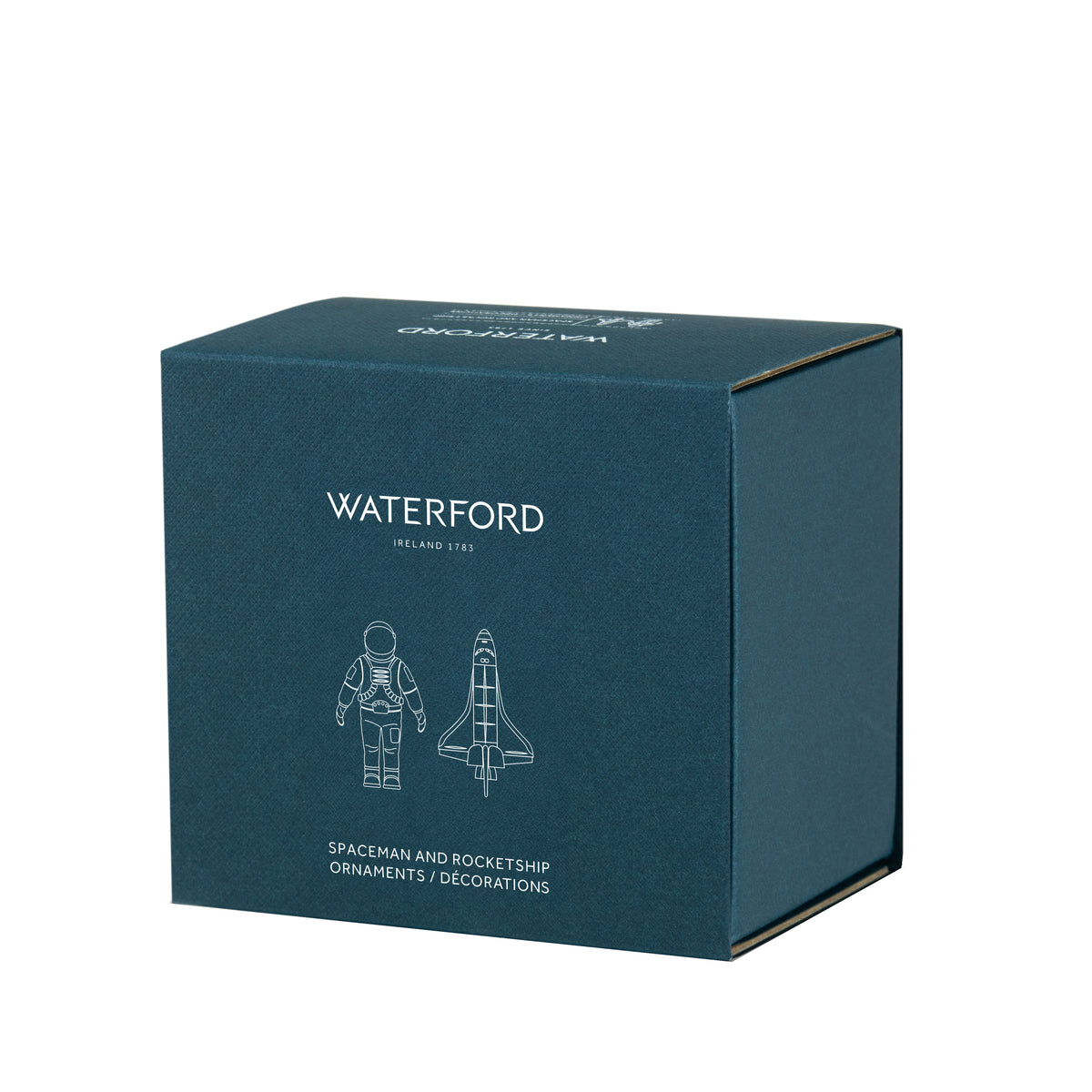 Christmas Spaceman & Rocket Golden Ornament