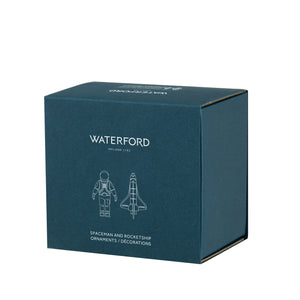 Christmas Spaceman & Rocket Golden Ornament