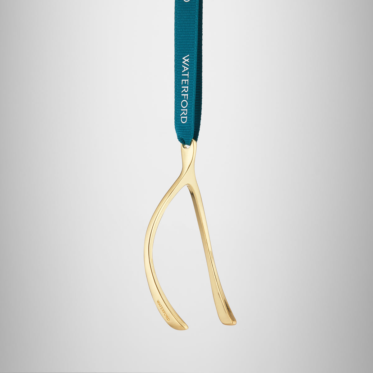 Christmas Wishbone Golden Ornament