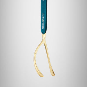 Christmas Wishbone Golden Ornament