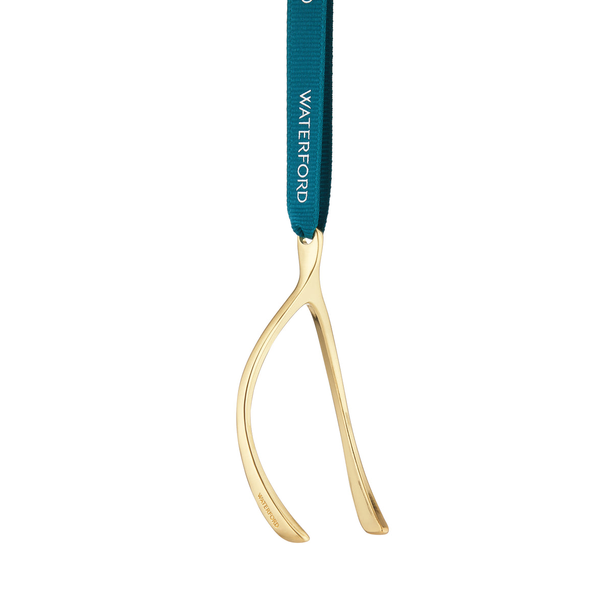 Christmas Wishbone Golden Ornament