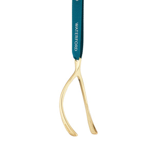 Christmas Wishbone Golden Ornament