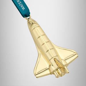 Christmas Rocketship Golden Ornament
