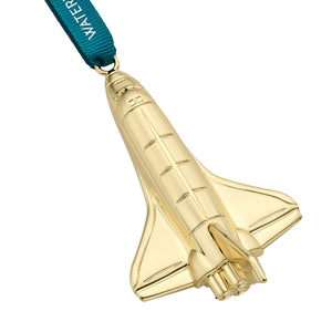 Christmas Rocketship Golden Ornament