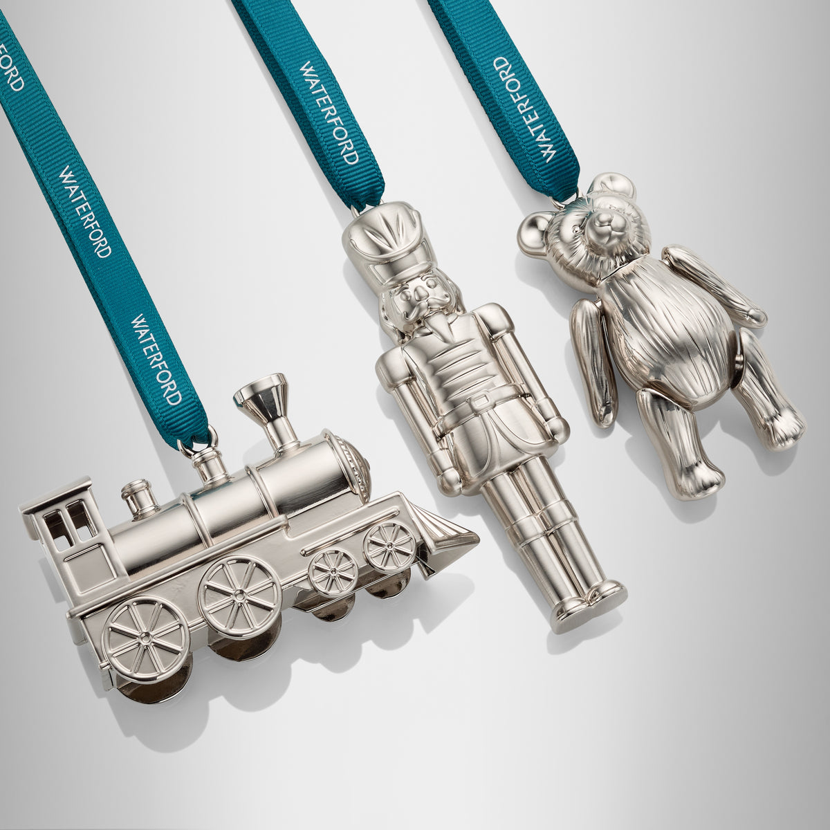 Steam train / Teddy/ Nutcracker Ornament, Set of 3