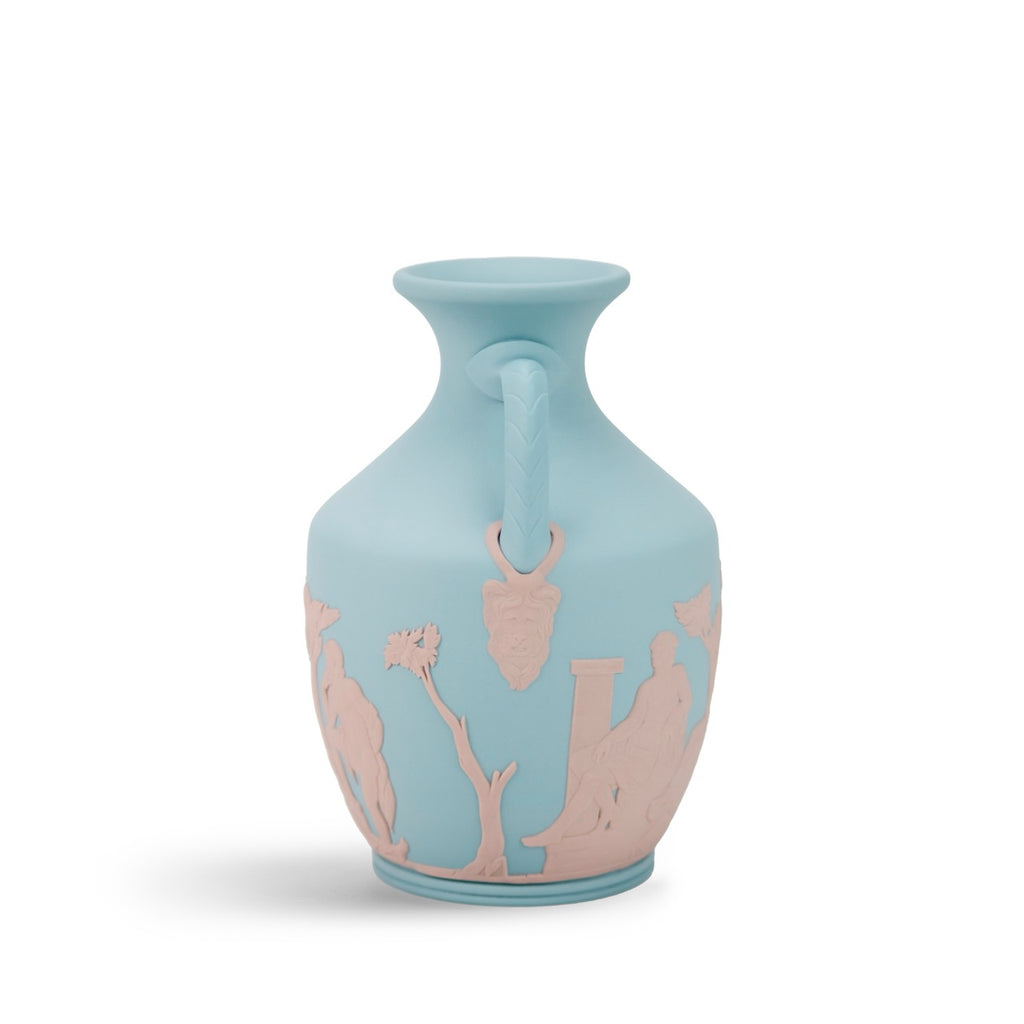 Portland Small Vase in Turqouise & Pink