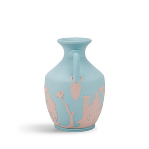 Portland Small Vase in Turqouise & Pink