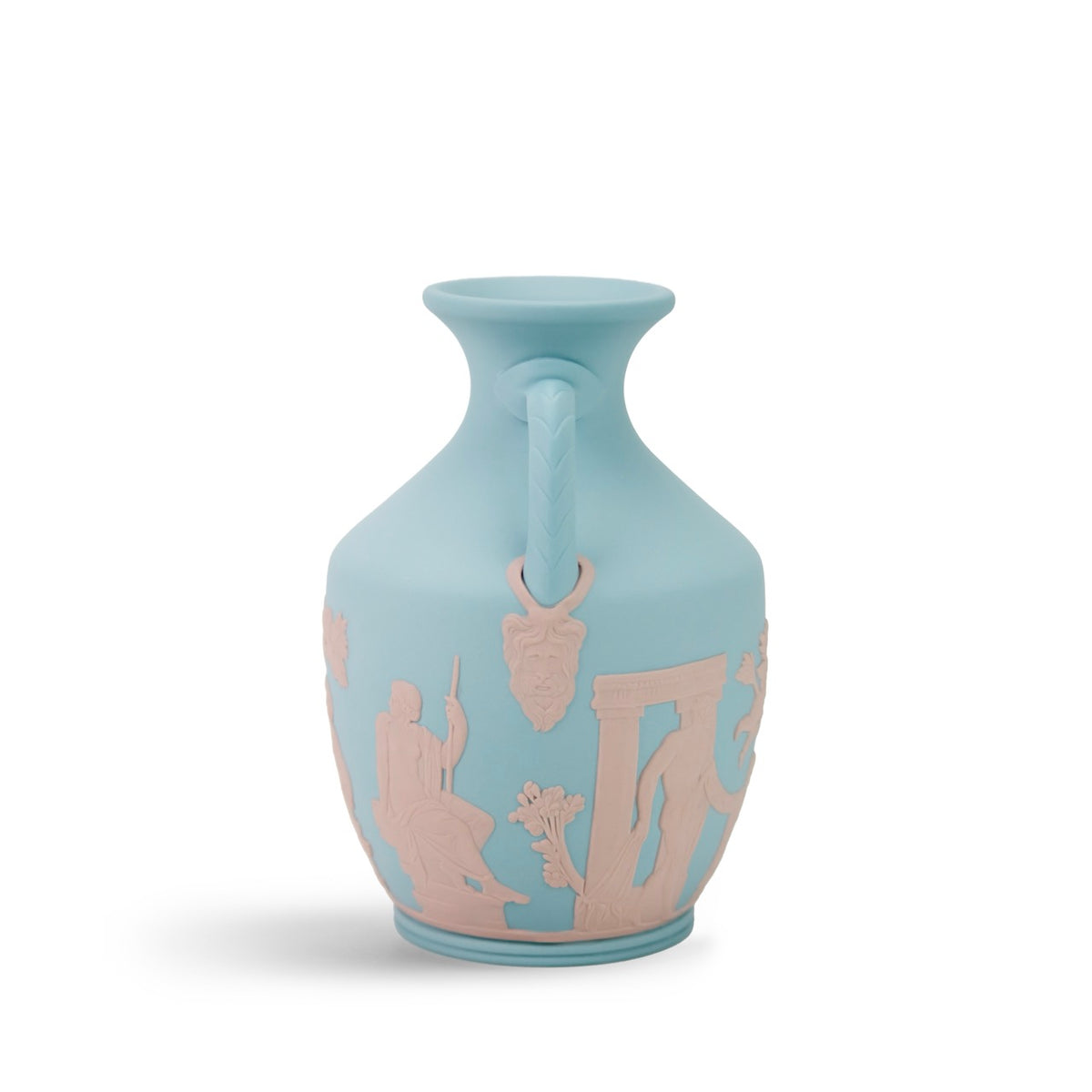 Portland Small Vase in Turqouise & Pink