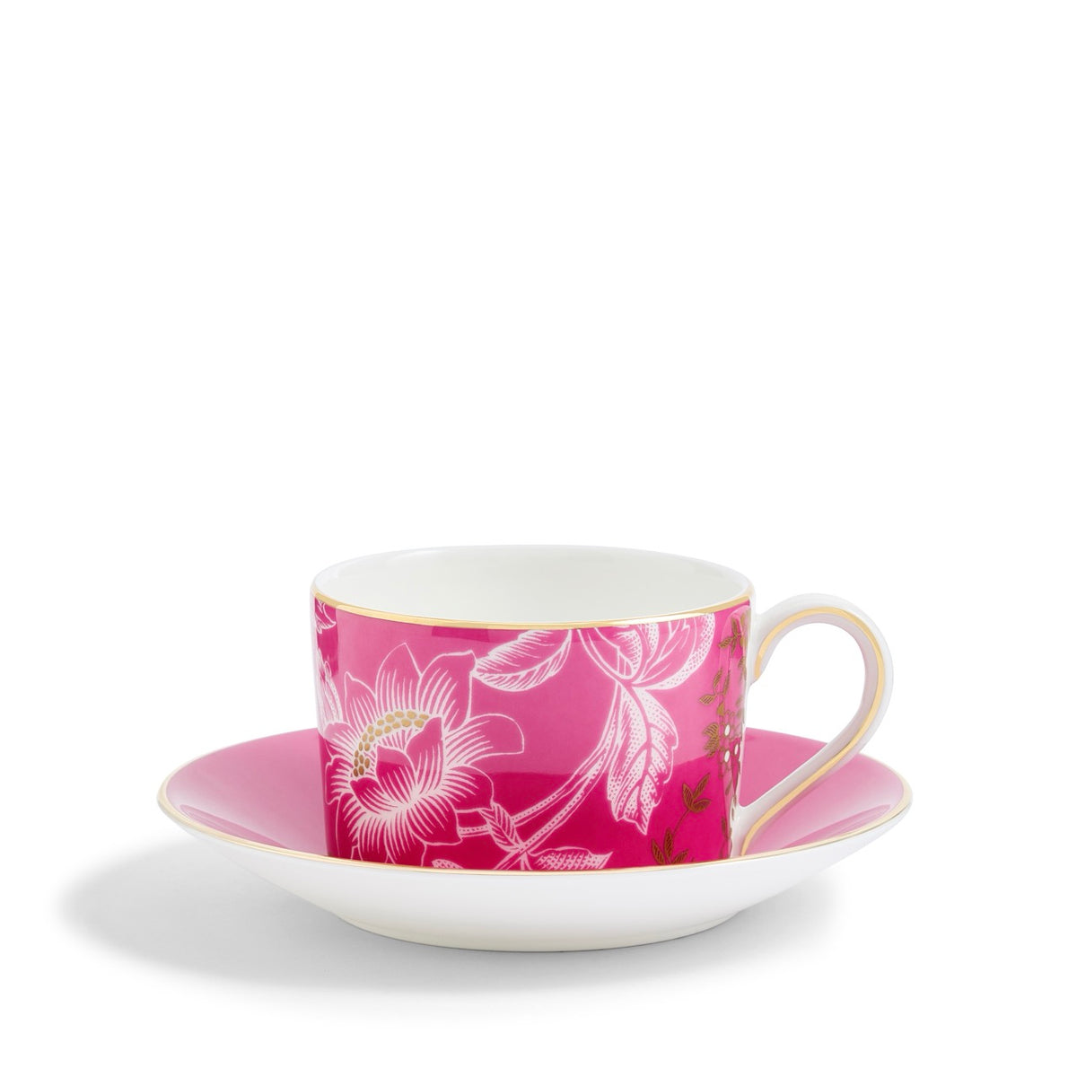 Wonderlust Tonquin Teacup & Saucer in Pink