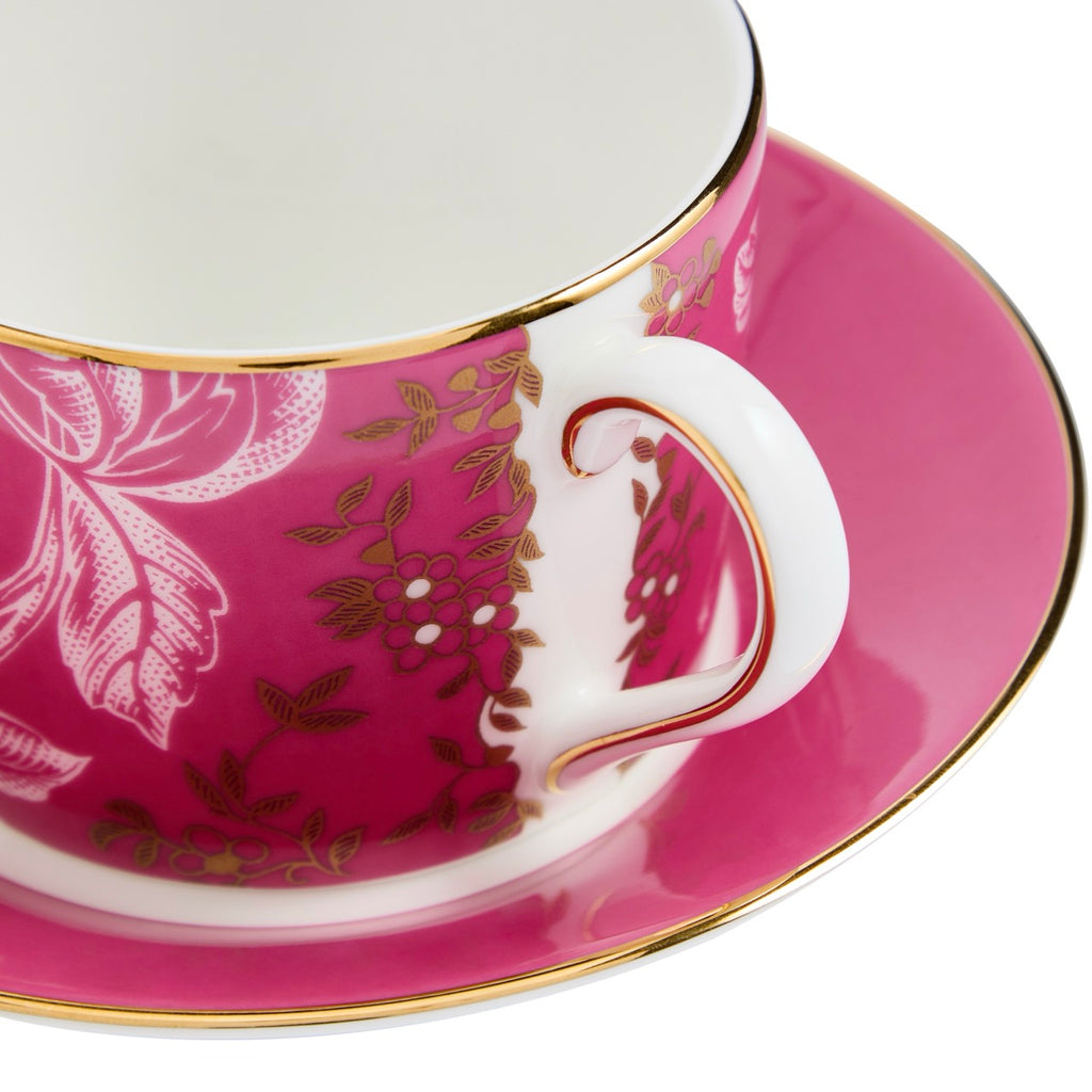 Wonderlust Tonquin Teacup & Saucer in Pink