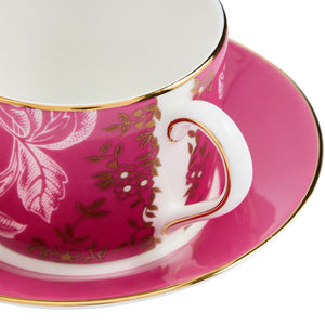 Wonderlust Tonquin Teacup & Saucer in Pink
