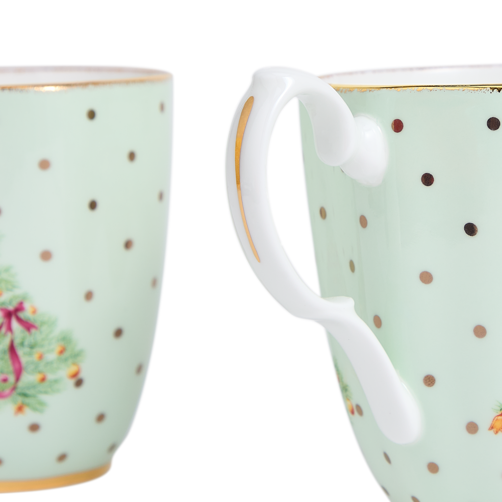 Old Country Roses Christmas Mug, Set of 4