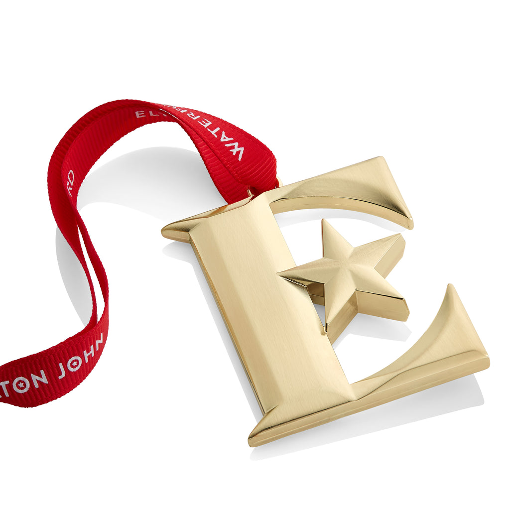 Elton John Golden E Icon Ornament