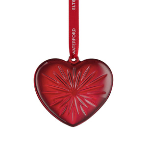 Elton John Aids Foundation Red Heart Ornament