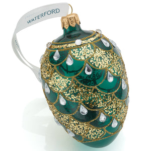 Holiday Heirlooms Green & Gold Oval Ornament