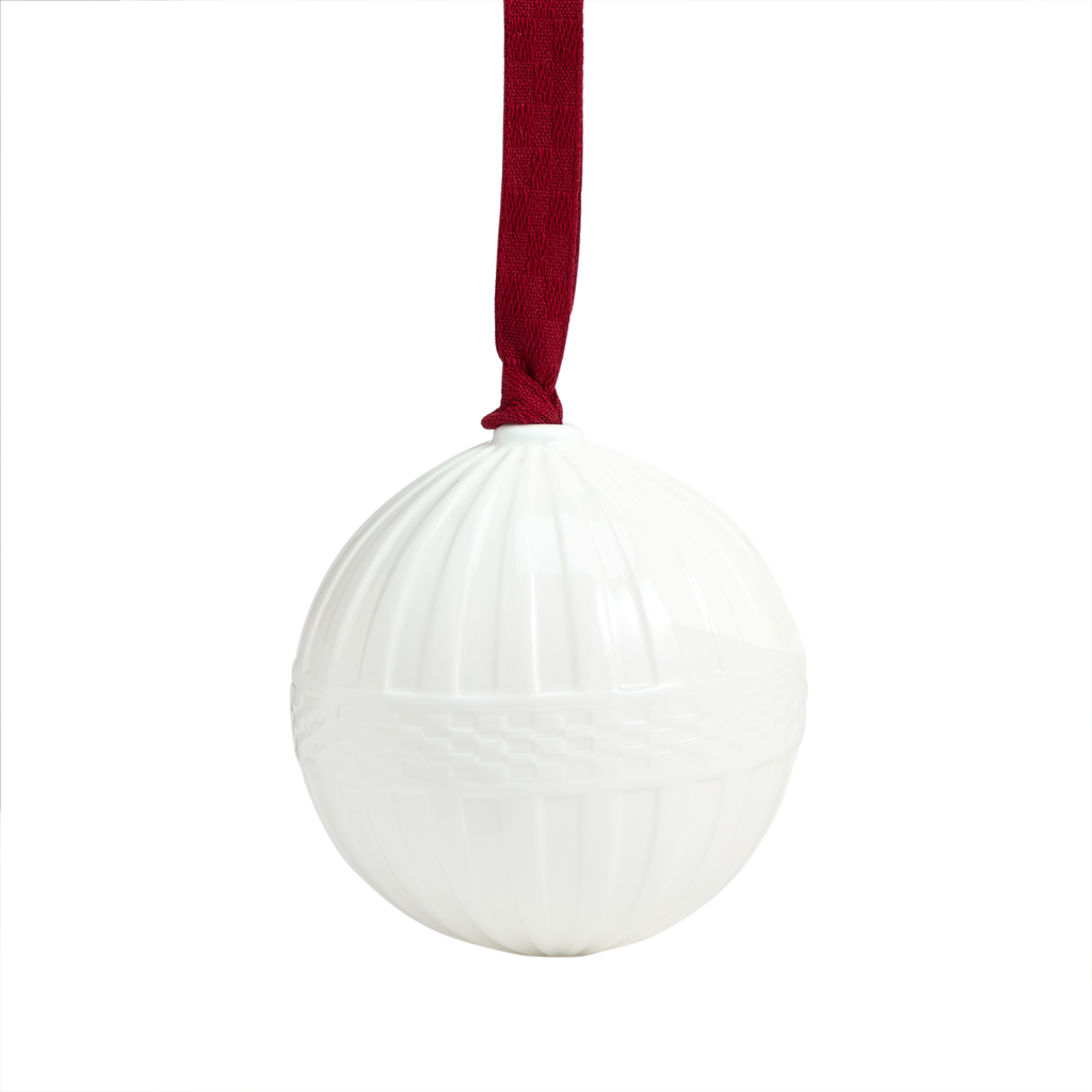 Festive Fluted Ornament White China