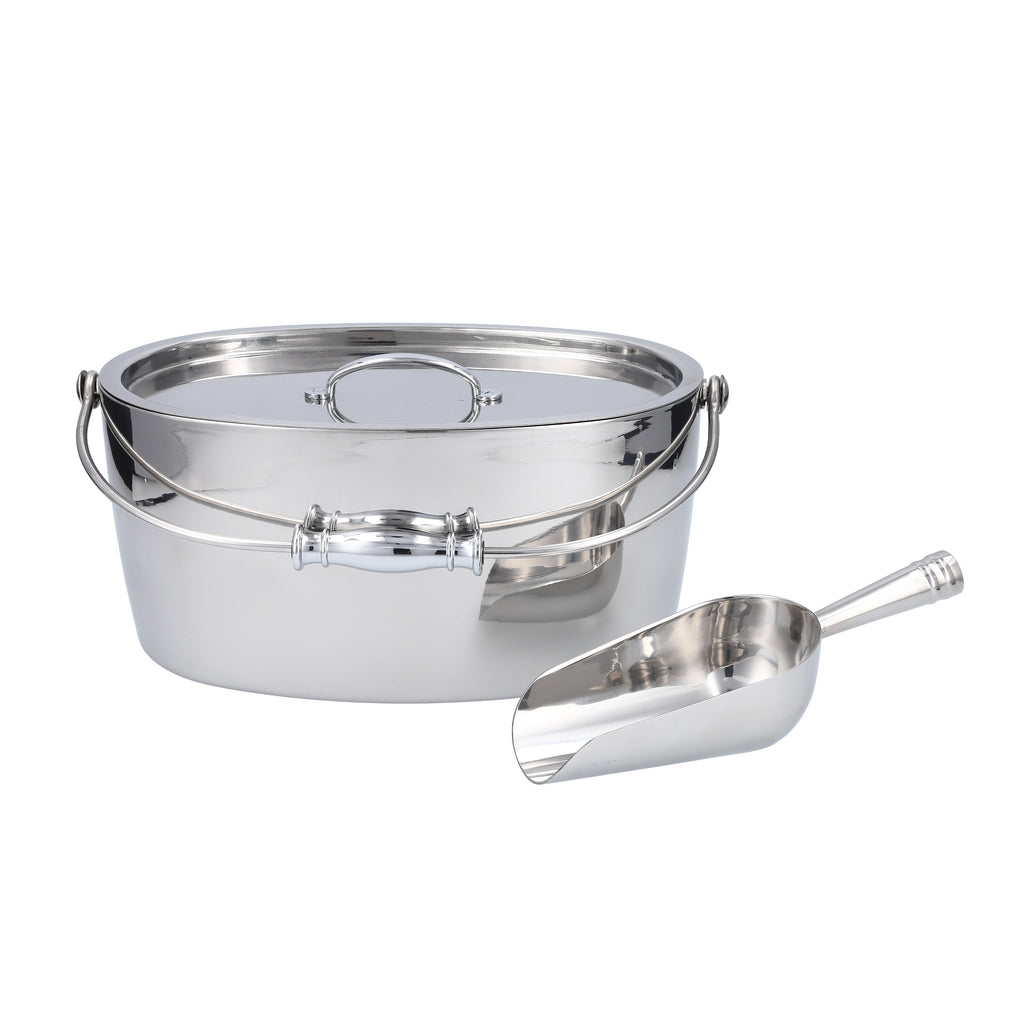 Crafthouse by Signature Oval Ice Bucket w/Scoop Set 12x5.25"