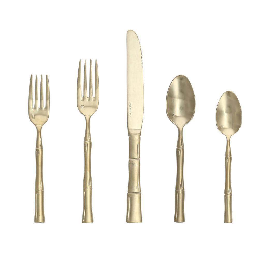 Royal Pacific Brushed Champagne Flatware Set